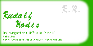 rudolf modis business card